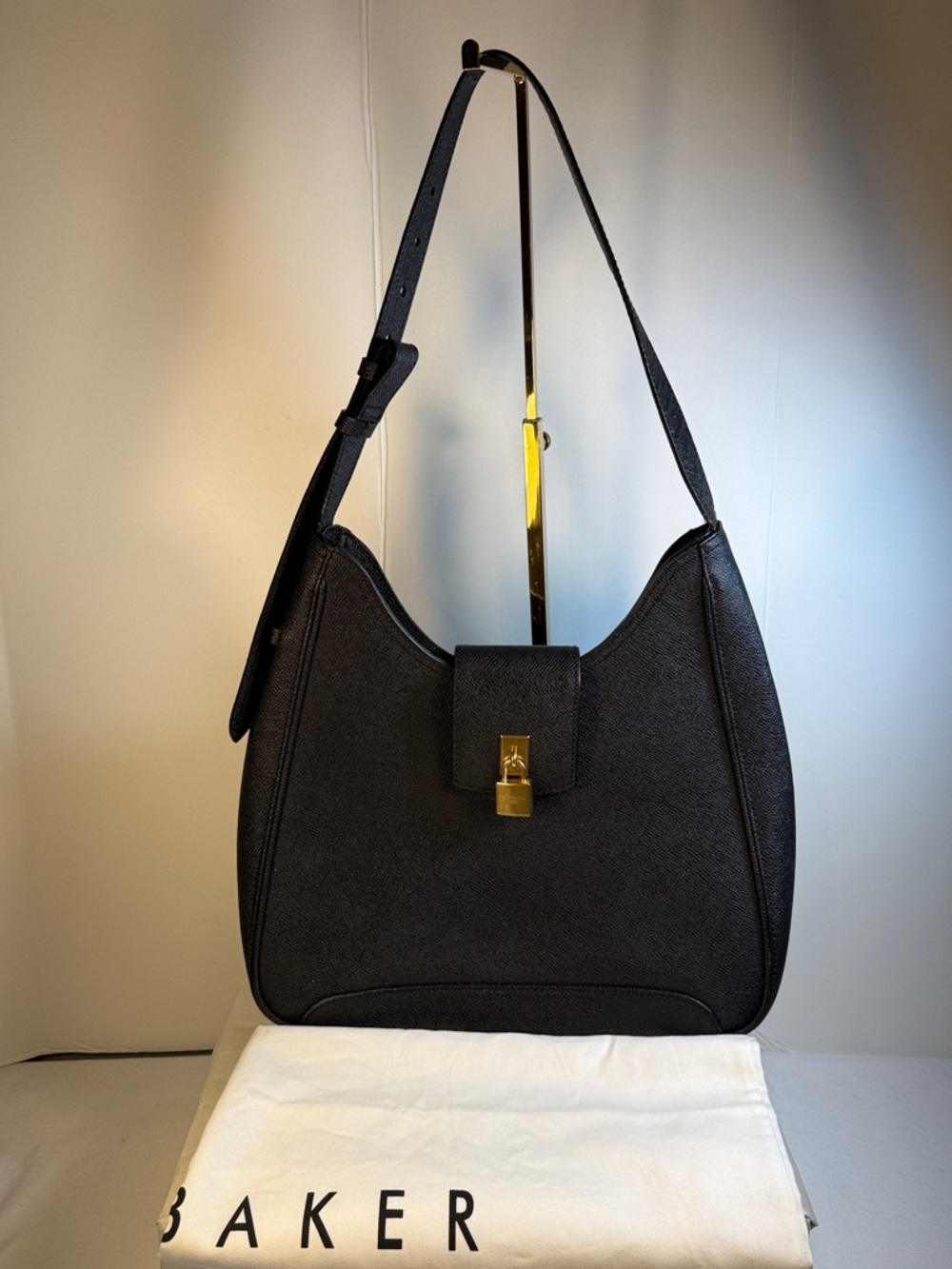 Ted Baker Black Shoulder Bag with Gold Hardware